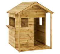 KANGUI Maisonnette bois enfant extérieur COSI - Toit étanche - Comptoir - Mini Terrasse Préau
