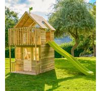 TP Toys Maisonnette cabane LOFT en bois FSC® avec toboggan