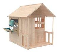 Maisonnette avec plancher, véranda et c