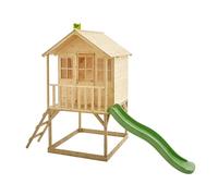 TP Toys Maisonnette en Bois Colline avec Glissière 1,8 m - Bac à Sable Ombragé - Terrasse surélevée 120 cm - Kit d’Ancrage Inclus - Dès 3 Ans - pour Jardin