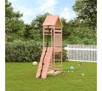 Maisonnette de jeu avec mur d escalade bois massif Douglas Bois G
