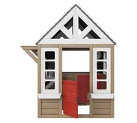 Maisonnette De Jeu En Bois-Duoku-Pour Enfants De 2 À 10 Ans-Maisonnette De Jardin Avec Porte-Fenêtre-Gril-Êvier Et Cuisinière
