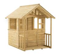 Maisonnette en bois BASILIC FSC® - 135 x 120 x 139 cm, marron, dès 18 mois