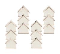 Maisonnette en Bois Inachevée à Peindre Fente et Couvercle | Kit D’activités Stem Après L’école, Maisons en Bois Naturelles à Décorer, Favorise Motricité Fine et Créativité