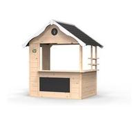 EXIT Toys Maisonnette en bois Hika – 8 thèmes, tableau noir, boîte aux lettres – Cèdre 111x140x155cm