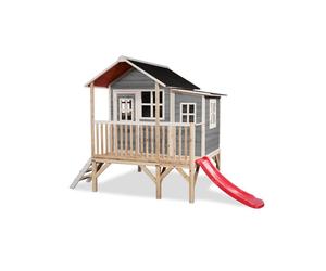 Maisonnette en bois pour enfants loft 350 gris - exit toys