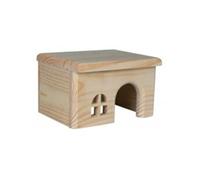 Maison en bois pour petits animaux TRIXIE - pour souris et hamsters - sans clous - entrées 6 x 6 cm - 15 x 12 x 15 cm - 61261
