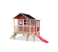 Maisonnette En Bois Sur Pilotis Toboggan Et Extension Jardin Rouge TU