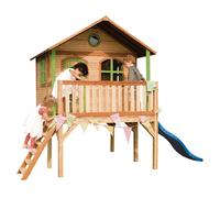 AXI Maisonnette / Cabane de jeu Sophie – Toboggan vert – Bois de pruche et cyprès – Extérieur