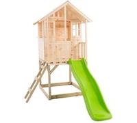 Maisonnette modulable sur pilotis avec balcon et glissière BASILIC en bois FSC®