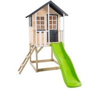 Maisonnette modulable sur pilotis avec balcon et glissière JACINTHES en bois FSC®