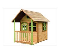 AXI Alex Maison Enfant en Bois FSC | Maison de Jeux pour l'extérieur / Jardin en marron & Vert | Maisonnette / Cabane de Jeu avec des fenêtres & Véranda
