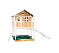 AXI Maisonnette Marc – Cabane en bois FSC avec bac à sable et toboggan blanc marron/blanc