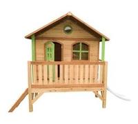 Maisonnette Stef marron-vert toboggan blanc Beige