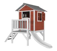 Maisonnette sur pilotis avec toboggan rouge TU