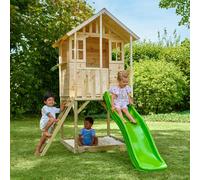 Maisonnette Sur Pilotis Balcon Et Glissière Basilic Bois Fsc® Marron - Vert TU