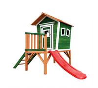 Maisonnette sur pilotis HOME DELUXE PINO - Avec toboggan, Couleur: Vert