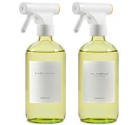 MaisoNovo Bouteille vaporisateur de cuisine - 500 ml Jaune x 2 avec 16 étiquettes