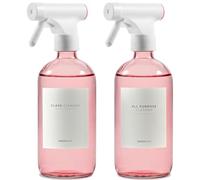 MaisoNovo Flacon pulvérisateur pour cheveux - 500 ml Rose x 2 avec 16 étiquettes