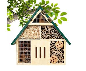 Maisons à abeilles de jardin Déco de Jardin en Bois Résistant aux | Maison à pollinisateurs et hôtel extérieur pour coccinelles pour arbre, arrière-cour, verger, balcon, terrasse, cour