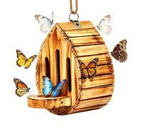 Maisons à Papillons Habitat Suspensible Résistant aux Intempéries | Maison extérieure en bois pour papillons Aux passionnés de jardins, patios, porches, fermes et amoureux de l