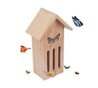 Maisons à Papillons,Maison à Papillons | Habitat Naturel des Papillons en Bois,Maison à Papillons de 11,2 x 3,9 x 3,2 Pouces à Poser au Sol ou à accrocher au Mur d'un Arbre pour Attirer Les Papillons