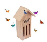 Maisons à papillons pour l'extérieur, maison à papillons en bois et mangeoire pour l'extérieur, maison papillon facile à nourrir 28 x 9 x 8,1 cm, maison papillon au sol ou mur d'arbre pour l'extérieur