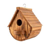 Maisons à papillons pour l'extérieur, mangeoire en bois en forme de larme, 21 x 15 x 20 cm avec construction compacte, dispositif de cage à oiseaux avec style , accessoires de maison pour