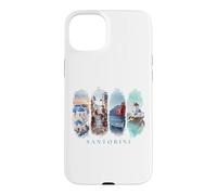 Maisons Blanches, dômes Bleus et mer - Vacances Santorin Coque pour iPhone 15 Plus