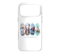 Maisons Blanches, dômes Bleus et mer - Vacances Santorin Coque pour iPhone 17 Pro Max