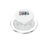 Maisons Blanches, dômes Bleus et mer - Vacances Santorin PopSockets PopGrip pour MagSafe