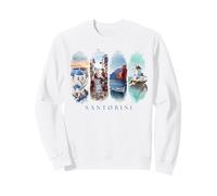 Maisons Blanches, dômes Bleus et mer - Vacances Santorin Sweatshirt