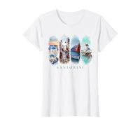 Maisons Blanches, dômes Bleus et mer - Vacances Santorin T-Shirt