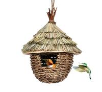 Maisons de colibri d'herbe - Nichoirs créatifs faits à la main pour oiseaux, terrasses décoratives de cour intérieure de jardin | Mangeoire d'extérieur pour oiseaux chanteurs | Respectueux de