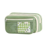 Maisons De Crayon De Grande Capacité | Contrôle De La Fermeture À Glissière | Organisateur De Cas Crayon | Papier Sac De Rangement Panda Pour Crayons, Adorable Sac À Stylo À Crayons, Stylos, Gom, vert