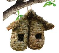 Maisons de nidification du, colibri tressé à la main, Tiny Window Bird House - Décoration rustique de jardin en plein air, nids tressés drôles pour jardin, patio, pelouse