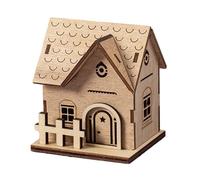 Maisons de Noël, scène de Noël en bois menée | Bâtiment à collection de bureau pour une fenêtre APPARTEMENT APPARTEMENT AFFAIR