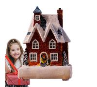 Maisons de Noël - Village de Noël Lumineux Ornement de bâtiment de Collection, décoration de la Maison pour Appartement de Vacances, vitrine, étagère de fête d'hiver