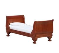 Maisons de poupées à l'échelle 1/12 - Modèle de lit simple - Accessoire de présentation pour poupées de 15 cm - Style vintage victorien miniature