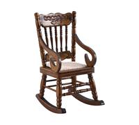 Maisons de poupées miniatures - Fauteuil à bascule en bois - Figurine décorative pour 1/12 - Pour maison de poupée - Accessoires de meubles