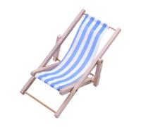 Maisons de poupées miniatures Présentoir Chaise de Plage Accessoires Échelle 1/12 Réaliste Zakka Chaise en Bois Dollhouses Accessoires Meubles Jouets en Bois