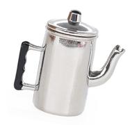 Maisons de poupées rétro à l'échelle 1/12 en métal, couvercle à charnières, meubles de cuisine miniatures, article décoratif en métal, café miniature rétro