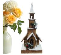 Maisons de village de Noël illuminées - Maisons miniatures décoratives avec lumières LED | Idéal Pour la décoration de Noël, les affichages du pays des merveilles d'hiver et les accents saisonniers
