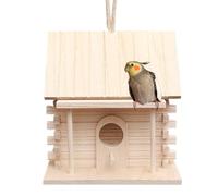 Maisons d'oiseaux en bois, maison d'oiseaux en bois | Cage d'oiseaux extérieurs pendus - Château de nidification pour décorations de jardin, extérieur de la maison d'oiseaux