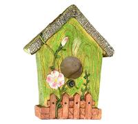 Maisons d'oiseaux en plein air, maisons d'oiseaux pour l'extérieur, petites maisons d'oiseaux en résine - Boîte de nidification élégante, cabane décorative pour animaux de compagnie, ornements colorés
