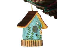 Maisons d'oiseaux pour extérieur, niches d'oiseaux extérieures, maison à oiseaux suspendue en résine - Boîte de nidification colorée, cabane décorative pour animaux de compagnie, décoration de jardin