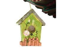 Maisons d'oiseaux pour l'extérieur, à l'extérieur des oiseaux - Resin Garden Bird House - Boîte à nidification élégante, décoration de jardin colorée, ornements de montage d'arbres pour le colibri Blu