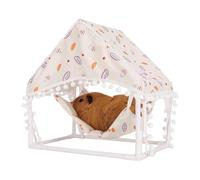 Maisons et cachettes pour hamster, cochons d'Inde, motifs imprimés, cachette pour hamster, habitat confortable pour hamster, maison respectueuse de l'environnement, légère pour petits animaux de