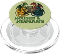 Maisons et Humains drôles Dragon Art Geek Humour Dragons PopSockets PopGrip pour MagSafe