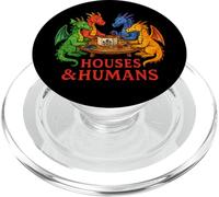 Maisons et Humains drôles Dragon Art Geek Humour Dragons PopSockets PopGrip pour MagSafe